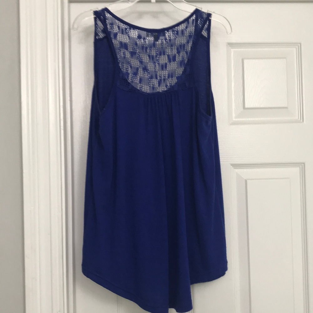 Market & Spruce Hi-Low Royal Blue Tank Top - Picture 4 of 8